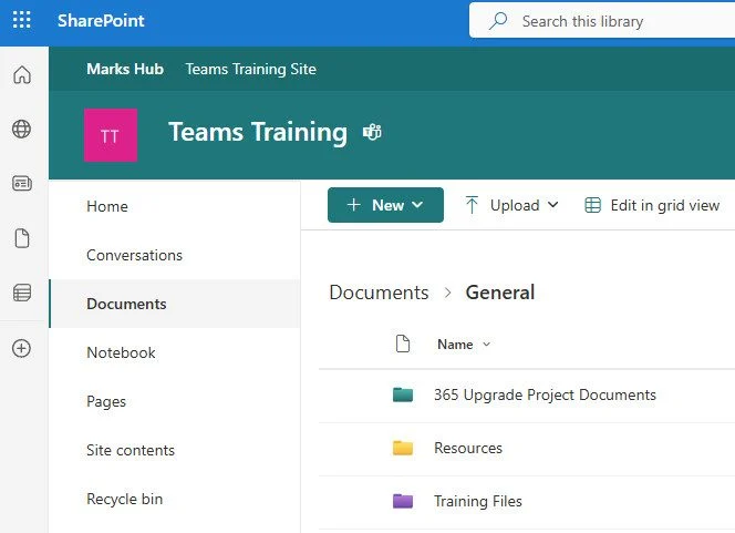 Image of Files in a SharePoint Site