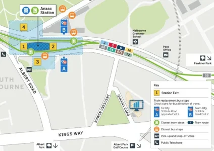 Map of Anzac Station leading to Keystroke Learning training centre